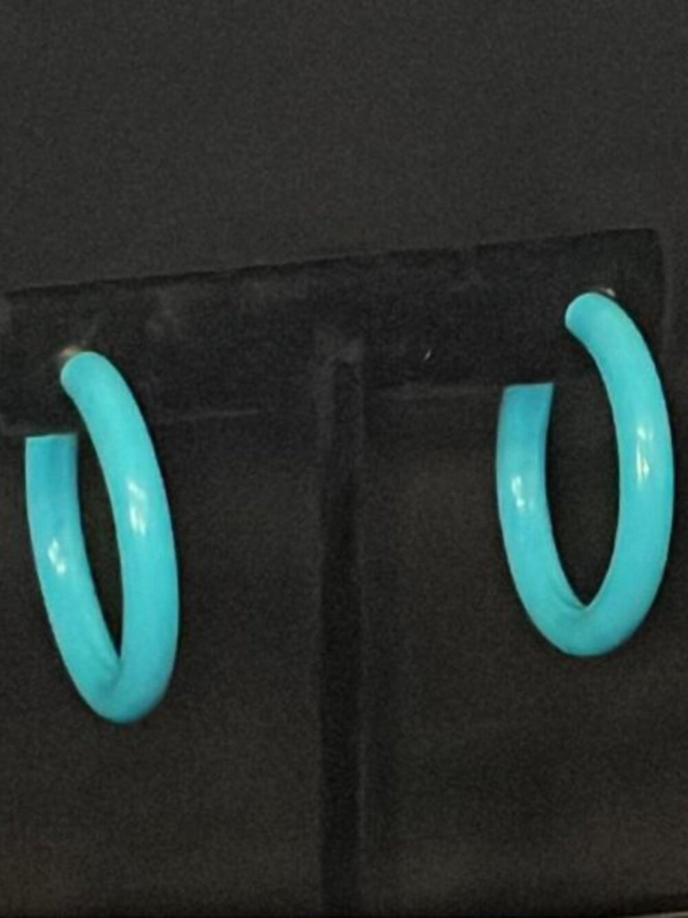 Turquoise Blue Hoop Earrings